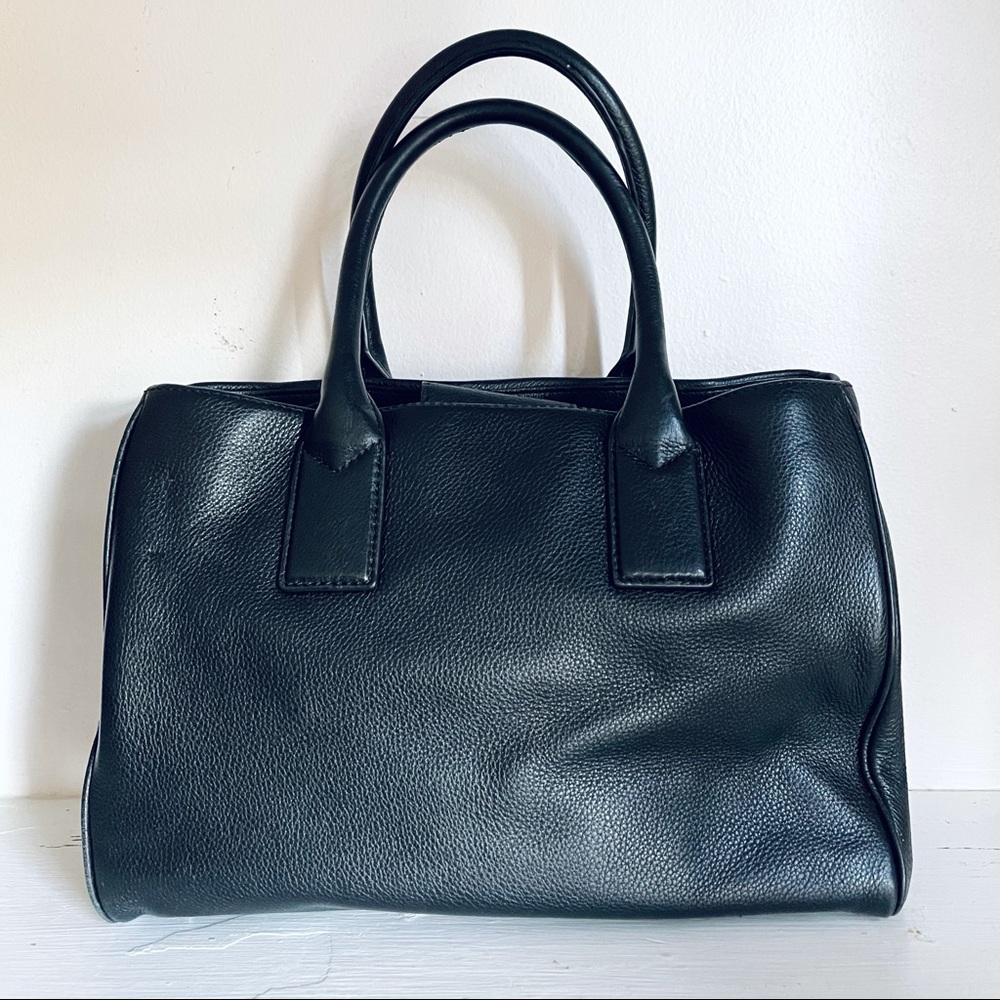 Marc Jacobs Black Leather Empire City Leather Structured Top Handle Tote Bag - Picture 2 of 16